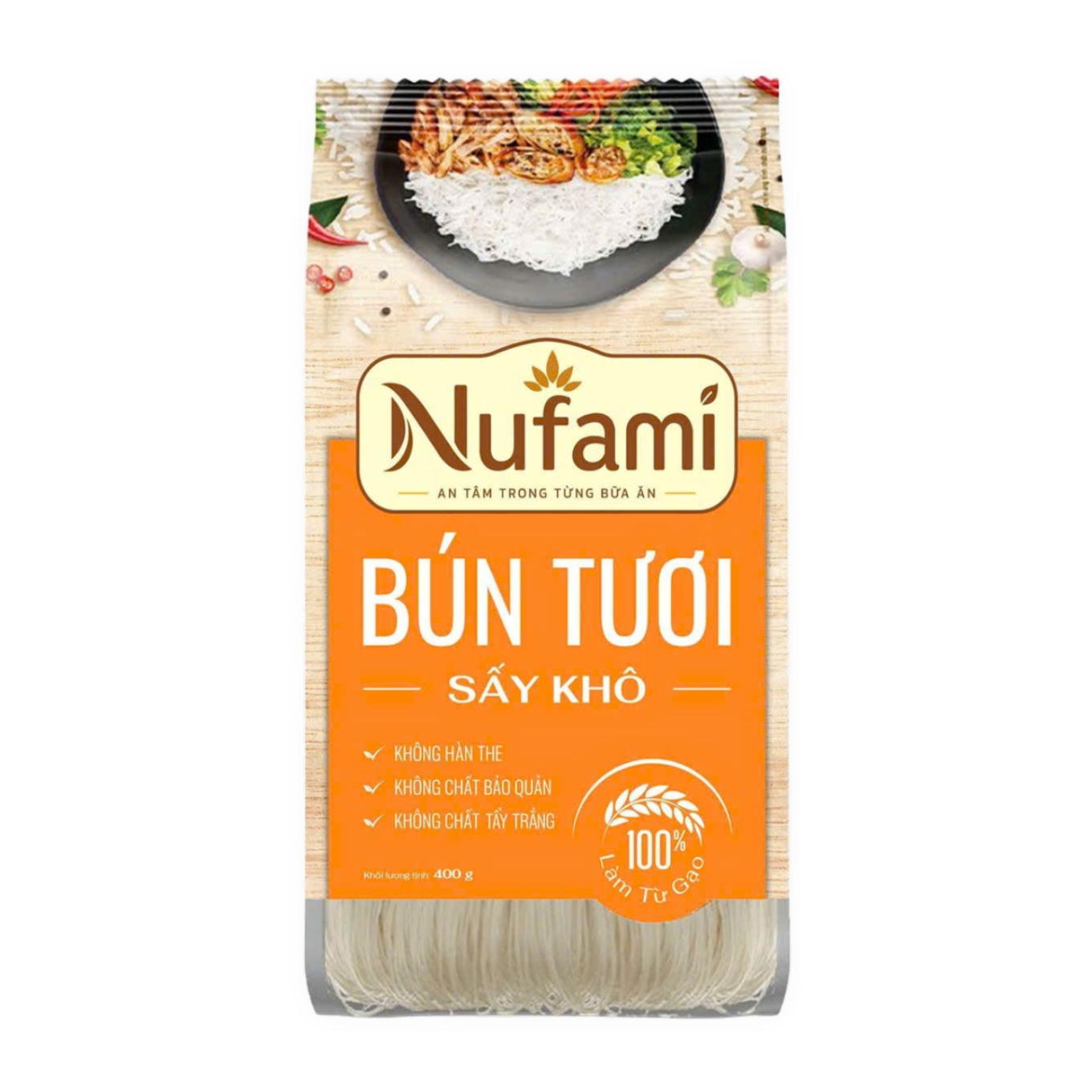 Bún tươi khô Nufami gói 400g