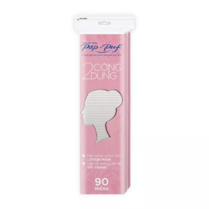Bông tẩy trang 2 công dụng Pop-Puf túi 90 miếng (1 Túi)